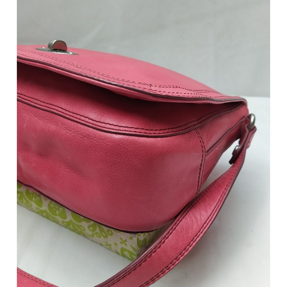 Fossil Red Leather Turnlock Flap Closure Crossbody Bag - Picture 14 of 14
